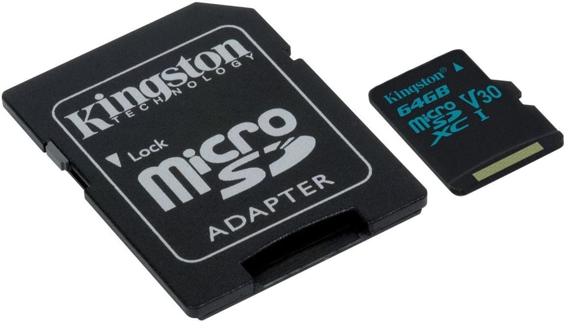 KINGSTON 64GB MICROSD CANVAS GO + SD ADAPTER SDCG2/64GB