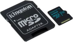 KINGSTON 64GB MICROSD CANVAS GO + SD ADAPTER SDCG2/64GB