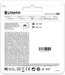 KINGSTON 64GB MICROSDXC CANVAS GO PLUS 170R A2 U3 V30 CARD + SD ADAPTER SDCG3/64GB