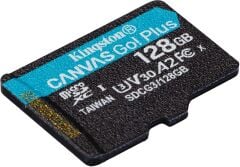 KINGSTON 128GB MICROSDXC CANVAS GO PLUS 170R A2 U3 V30 CARD + SD ADAPTER SDCG3/128GB