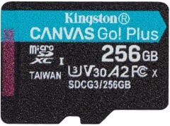 KINGSTON 256GB MICROSDXC CANVAS GO PLUS 170R A2 U3 V30 CARD + SD ADAPTER SDCG3/256GB