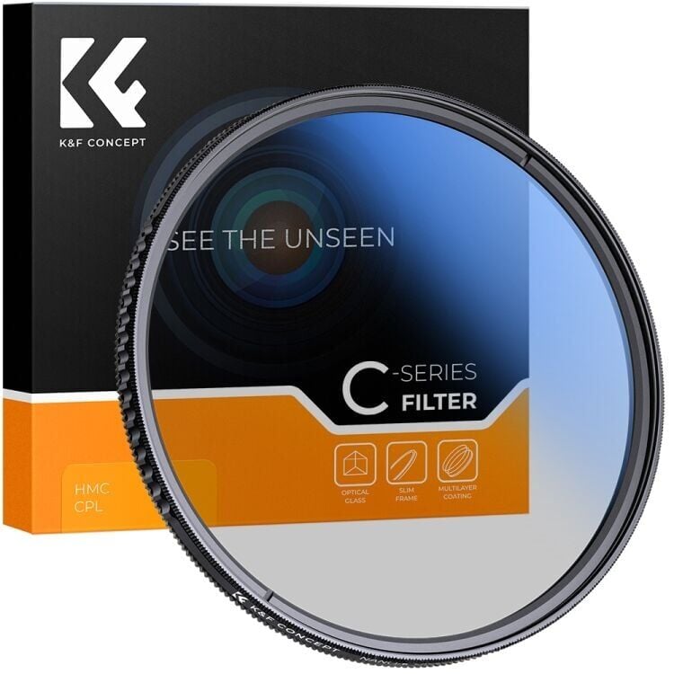 K&F Concept NANO-C Serisi 82mm HMC-CPL Filtre  Slim