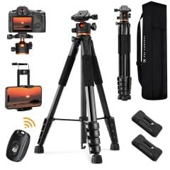 K&F Concept 190cm Alüminyum Tripod (S255A3+BH-36)