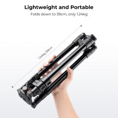 K&F Concept 163cm Alüminyum Tripod (O234A1+BH-36)