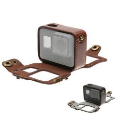 Sanger Gopro Hero 5 6 Askılı Deri Kılıf