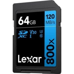 Lexar 64GB Yüksek Performanslı 800x UHS-I SDHC Bellek Kartı (MAVİ Serisi)