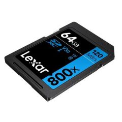 Lexar 64GB Yüksek Performanslı 800x UHS-I SDHC Bellek Kartı (MAVİ Serisi)