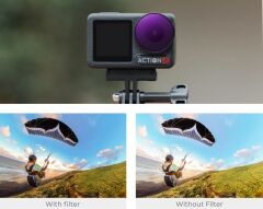 K&F concept  NANO-X ND8 (3 stop)  DJI Osmo Action 4 ve Osmo Action 5 Pro  Lens Filtresi