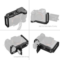 SmallRig 6034 Sony Alpha 7 V / 7R V / 7 IV  için AirTag Yuvalı L Şekilli Montaj Plakası