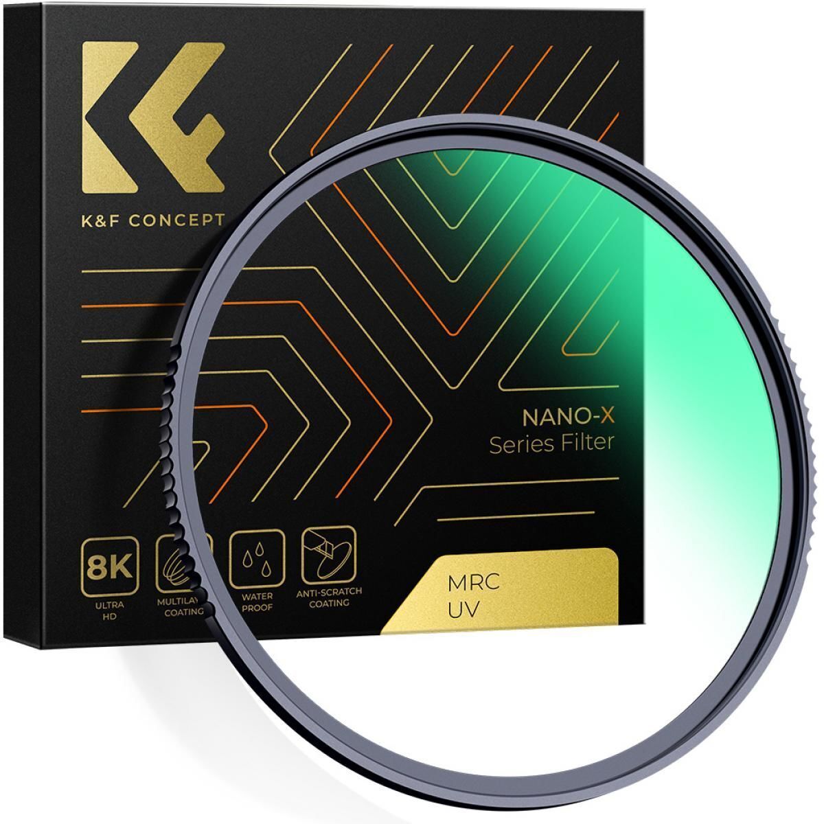 K&F Concept 105mm NANO-X MC-UV 28 Çok Katmanlı Kaplamaya sahip  Koruma Filtresi 8K Ultra HD