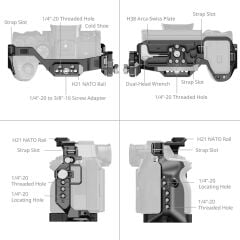 SmallRig 6028 Gelişmiş ''HawkLock'' Kafes Kiti Sony Alpha 7 V / 7R V / 7 IV  için