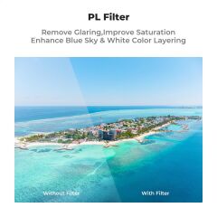 K&F DJI Avata 2 İçin Polarize Filtre