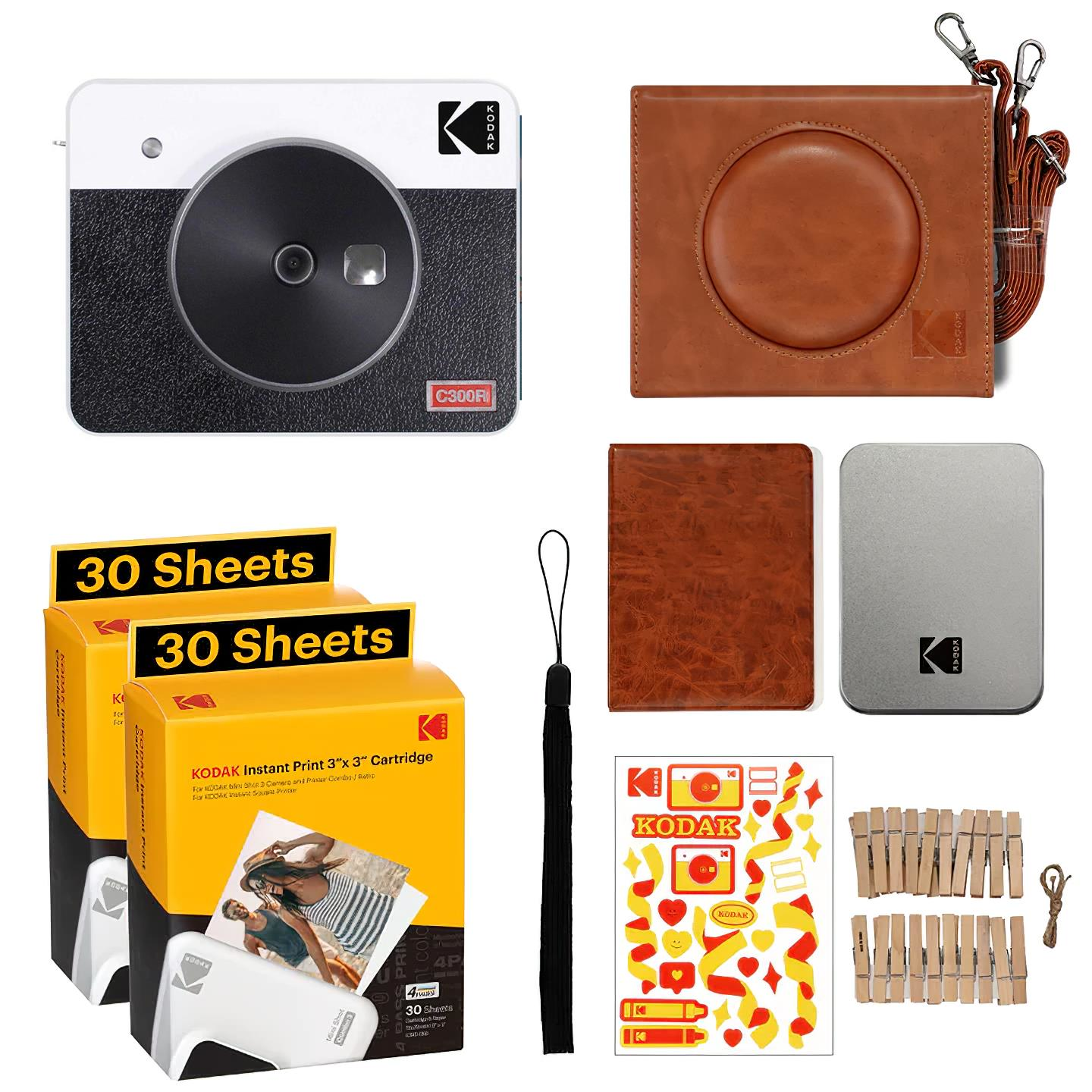 Kodak Mini Shot Combo 3 Retro Anında Baskı Dijital Fotoğraf Makinesi + Bundle ( Beyaz )