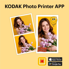 Kodak Mini 2 Retro - Taşınabilir Fotoğraf Yazıcısı + BUNDLE ( Beyaz )