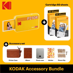 Kodak Mini 2 Retro - Taşınabilir Fotoğraf Yazıcısı + BUNDLE ( Sarı )
