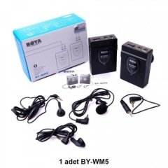 Boya İkili Kablosuz Yaka Mikrofonu Seti (BY-WM5 + BY-LM300)