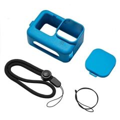 Sanger GO212A Gopro Hero 9 Silikon Kılıf Mavi
