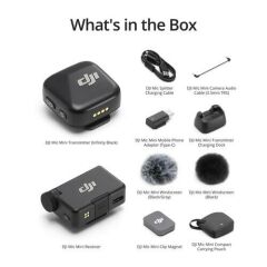 DJI Mic Mini Kompakt Kablosuz Mikrofon Sistemi Kamera ve Akıllı Telefon için (2,4 GHz)
