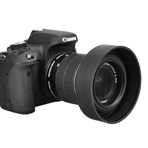 JJC 58mm 3 Kademeli Katlanabilir Silikon Parasoley