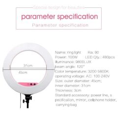 Lifei LF-R480 Ring Led Işık (Siyah)