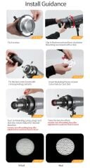 JINBEI  DP-Ø6 Focus Optik Snoot 150mm Lens ve Renkli Jellerle