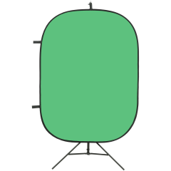 JINBEI 1.5 * 2m Chromakey Yeşil / Mavi 2'in1 Kumaş Katlanabilir Arka Plan