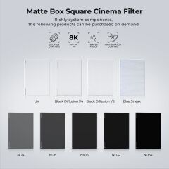 K&F NANO-X  Mavi Çizgi 4x5.65 Filtre Tilta ve SmallRig ve Diğer  Matbox ile Uyumlu 4mm HD Optik Cam