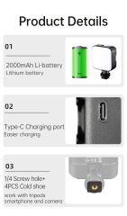 JINBEI EFD-60M LED Video Işığı İçin Pil Adaptörü