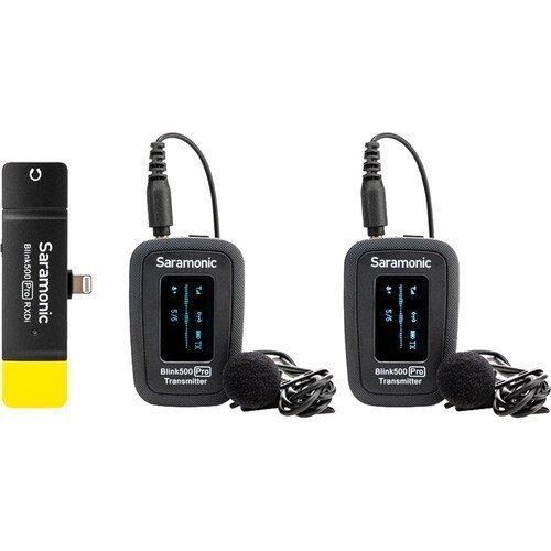 Saramonic Blink500 PRO B4 (TX+TX+RXDİ) İOS Cihazları için Kablosuz Yaka Mikrofonu Sistemi