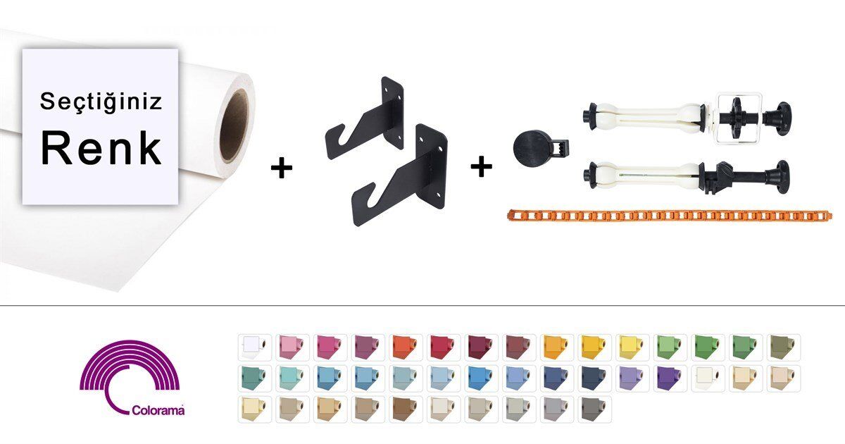Colorama Kağıt Fon Tekli TAM SET