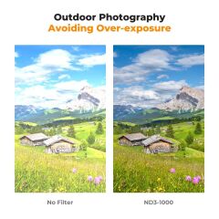 K&F 82mm Nano-D Serisi ND3-ND1000 Filtre (1.5-10 Stop)