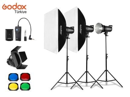 Godox SK400II 3'lü Stüdyo Paraflaş Seti