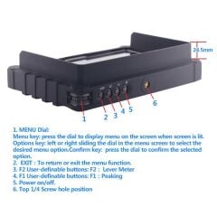 Sanger A7S Full HD 7'' IPS Kamera Monitör + F570 Batarya + Şarj Kit