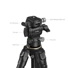SmallRig 5028 Taşınabilir Karbon Fiber Seyahat Tripod Seti