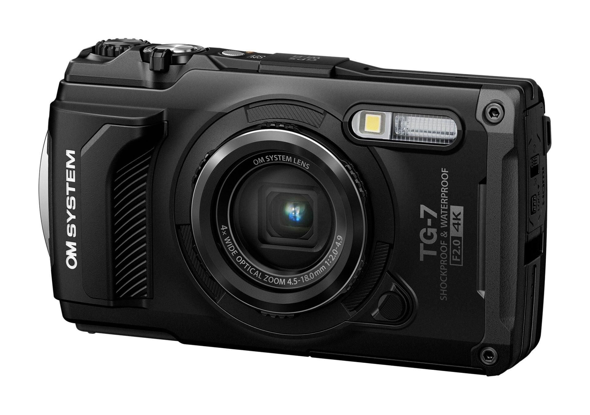 Olympus OM System TG-7 Zor Koşullara Dayanıklı Kompakt Fotoğraf Makinesi 4x Zoom F2.0 Siyah