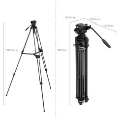 SmallRig 4686 AD-01S  Profesyonel Video Tripod Kiti