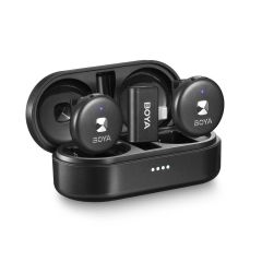 BOYA Omic-D Wireless İkili Yaka Mikrofonu Lightning (Siyah)