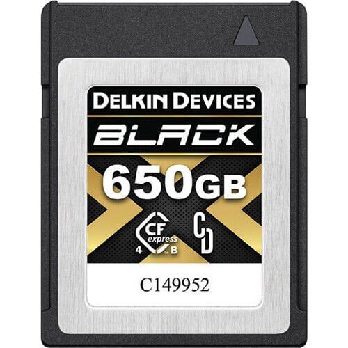 Delkin 650GB CF Express Type B 650GB 4.0 Black Hafıza Kartı (Okuma:3530 - Yazma:3250)