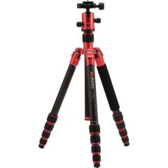 MeFOTO C1350Q1 Carbon Fiber Travel Angel Tripod Kırmızı