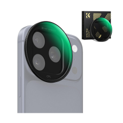 K&F Concept iPhone 17 Pro ve Pro Max için CPL Filtre Black