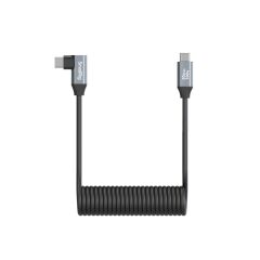 SmallRig 4792 USB-C (Düz) - USB-C (Açılı) Sarmal Veri Kablosu
