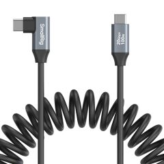 SmallRig 4792 USB-C (Düz) - USB-C (Açılı) Sarmal Veri Kablosu