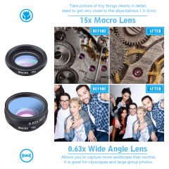 Apexel 10'u 1 Arada Telefon Lens Kiti