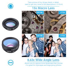 Apexel 10'u 1 Arada Telefon Lens Kiti