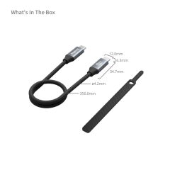SmallRig 4788 USB-C (Düz) Veri Kablosu (35 cm)