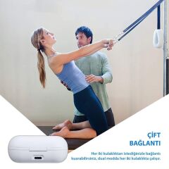 Boya BY-AP1 Kablosuz Bluetooth Kulaklık Beyaz