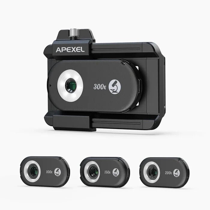 Apexel PhoneMicro 5 Serisi 300X Mikroskop Lensi