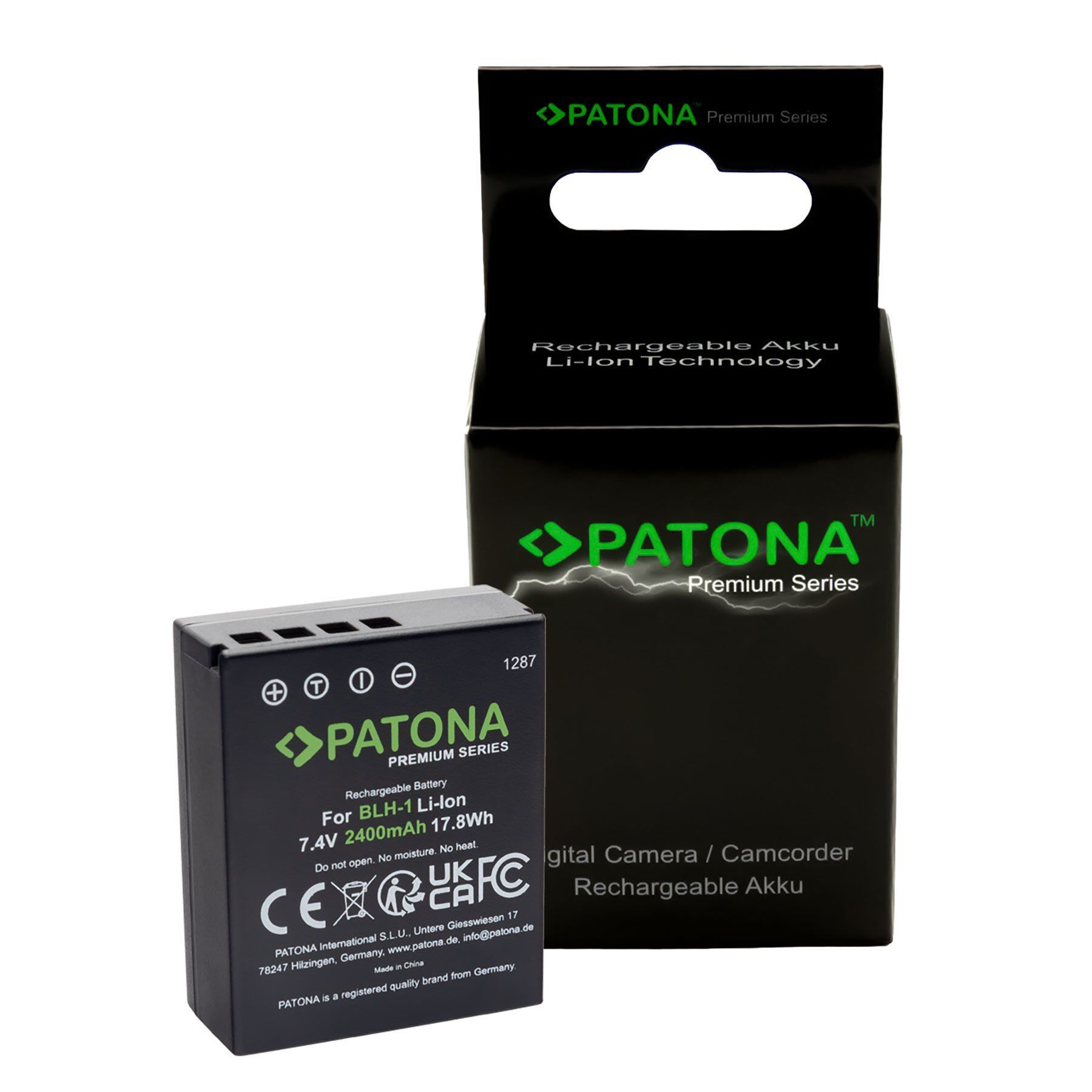 PATONA 1287 Premium Battery Olympus BLH-1  2400mAh 7.4V