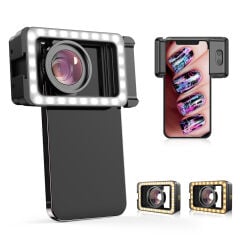 Apexel M15 Dolgu Işıklı Makro Lens