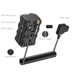 SmallRig 4884 D-Tap - Çift Taraflı NP-F Sahte Pil Güç Kablosu